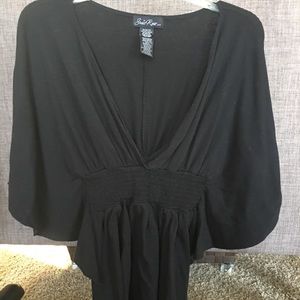 XL Black cotton billowy shirt